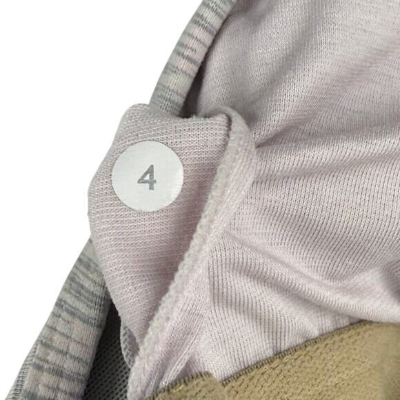 LULULEMON Power Y Tank Size 4 Wee Are From Space Gray Pink w/ Built In Bra - Picture 5 of 5